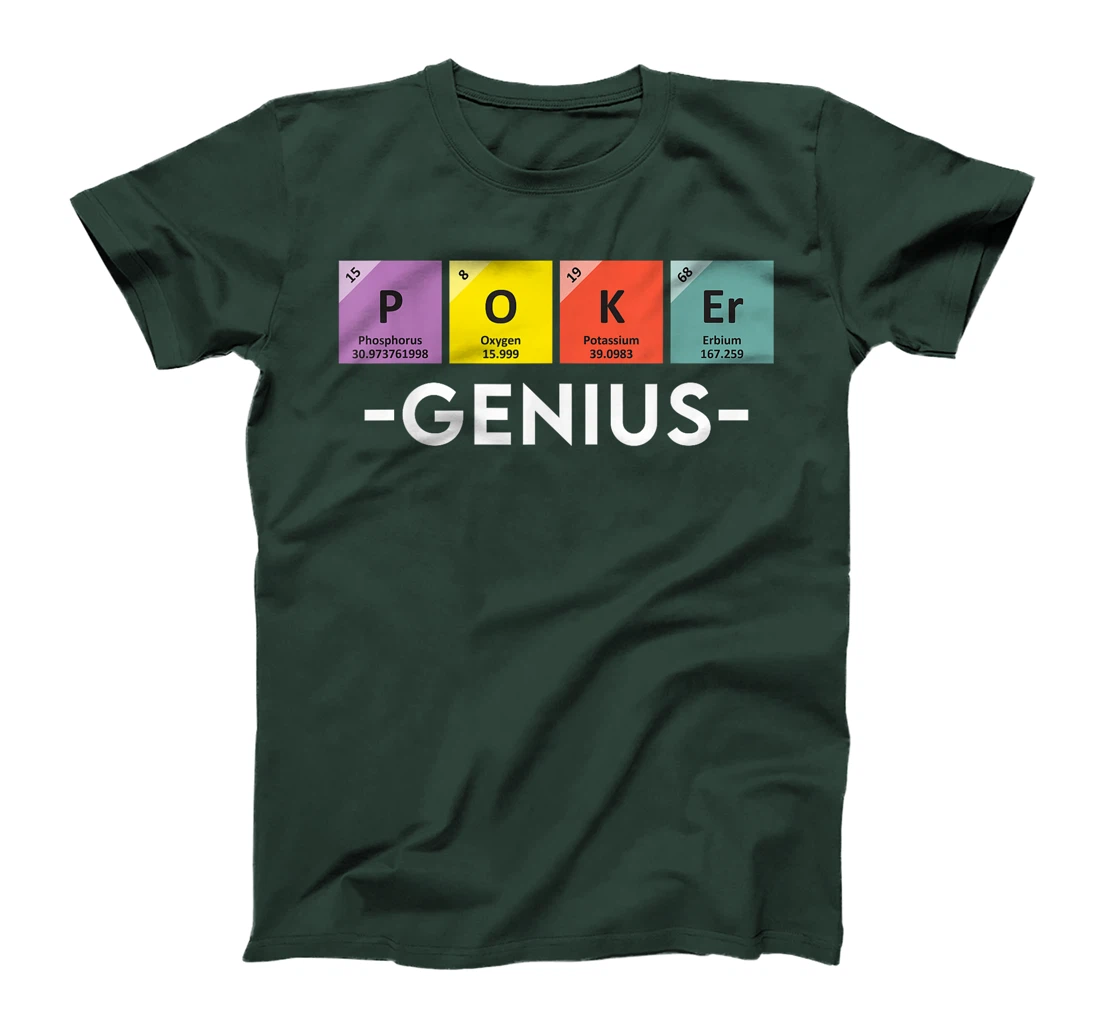 POKER GENIUS Poker Lovers Poker Players Texas Holdem T-Shirt
