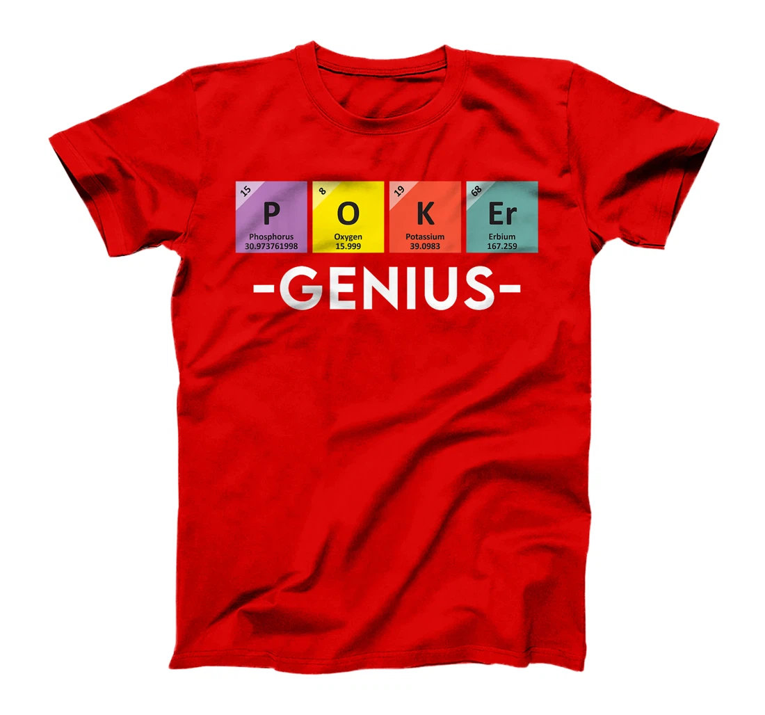 POKER GENIUS Poker Lovers Poker Players Texas Holdem T-Shirt