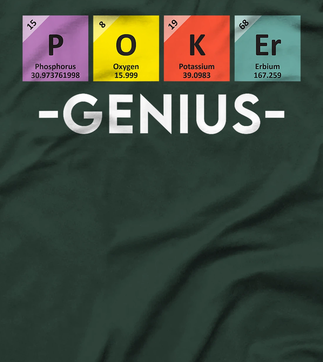POKER GENIUS Poker Lovers Poker Players Texas Holdem T-Shirt