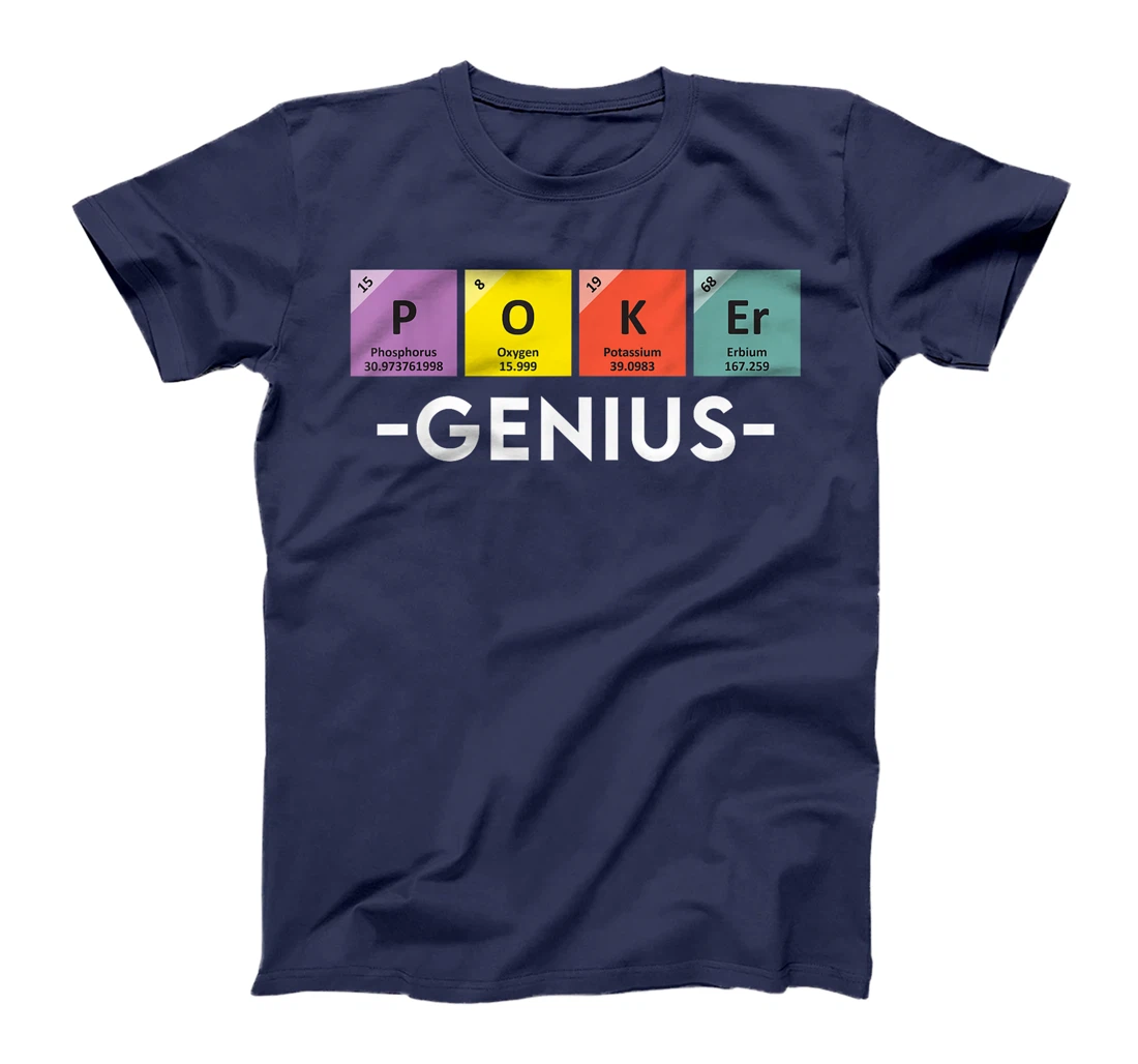 POKER GENIUS Poker Lovers Poker Players Texas Holdem T-Shirt