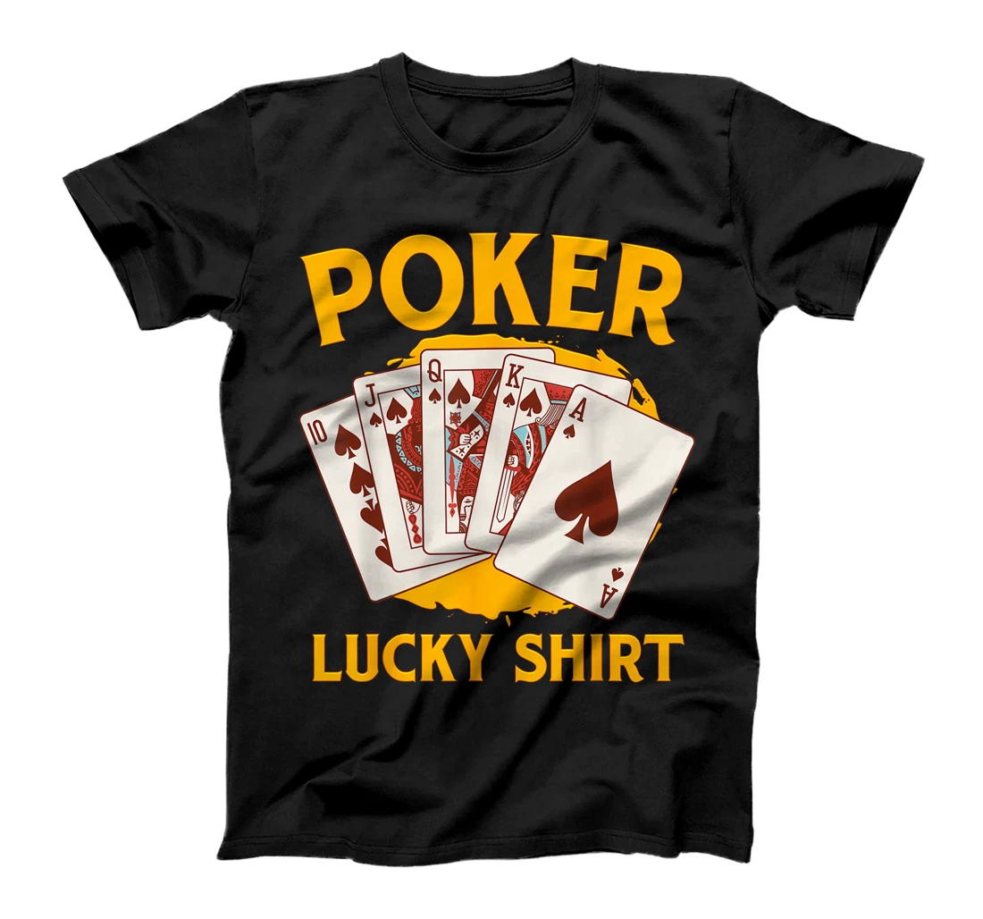 POKER LUCKY SHIRT Poker Lovers Poker Nights Texas Holdem T-Shirt