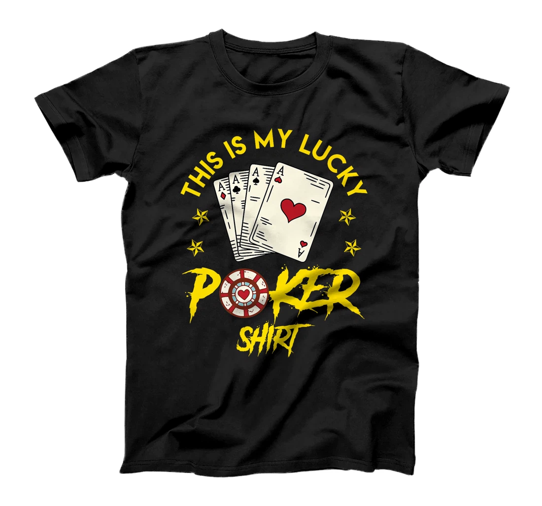 POKER LUCKY SHIRT Poker Lovers Poker Nights Texas Holdem Premium T-Shirt
