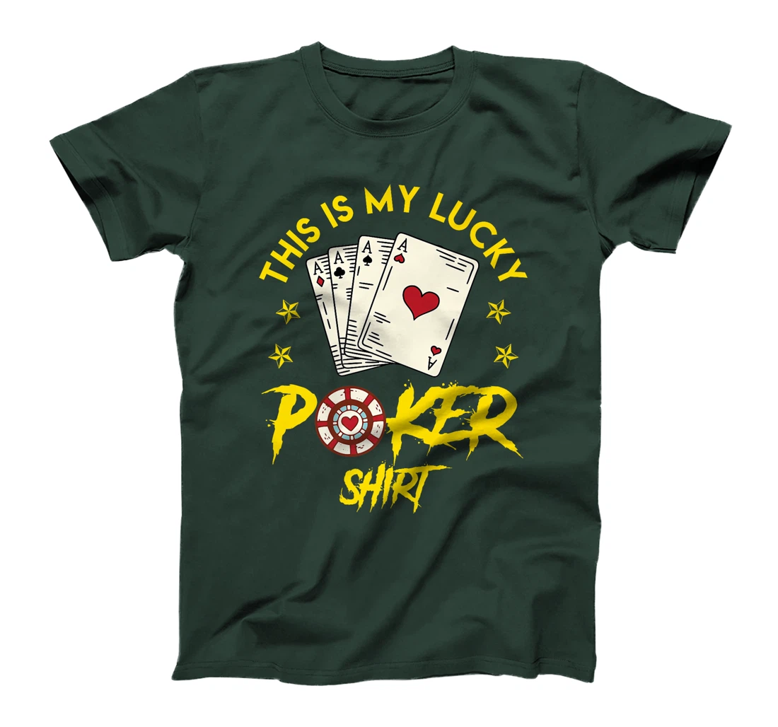 POKER LUCKY SHIRT Poker Lovers Poker Nights Texas Holdem Premium T-Shirt
