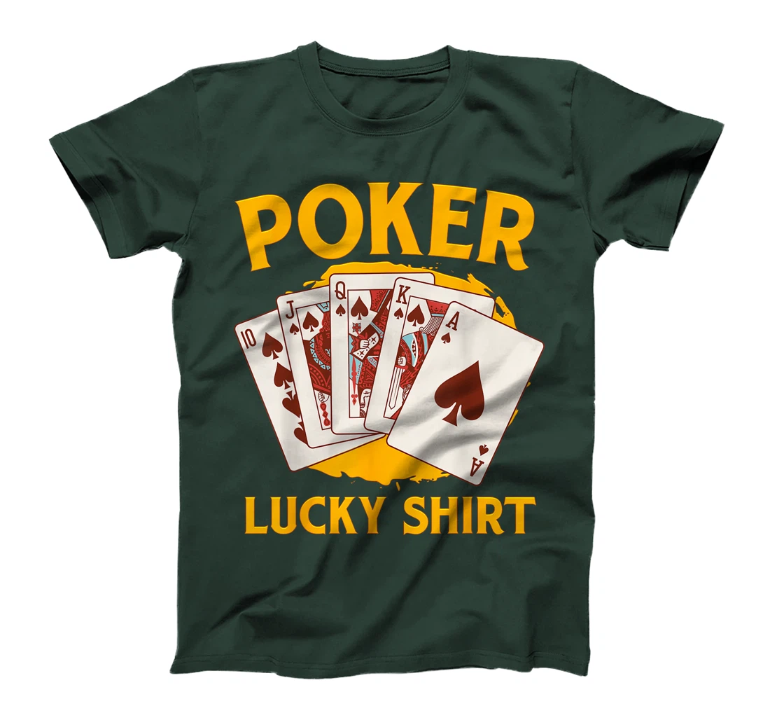 POKER LUCKY SHIRT Poker Lovers Poker Nights Texas Holdem T-Shirt