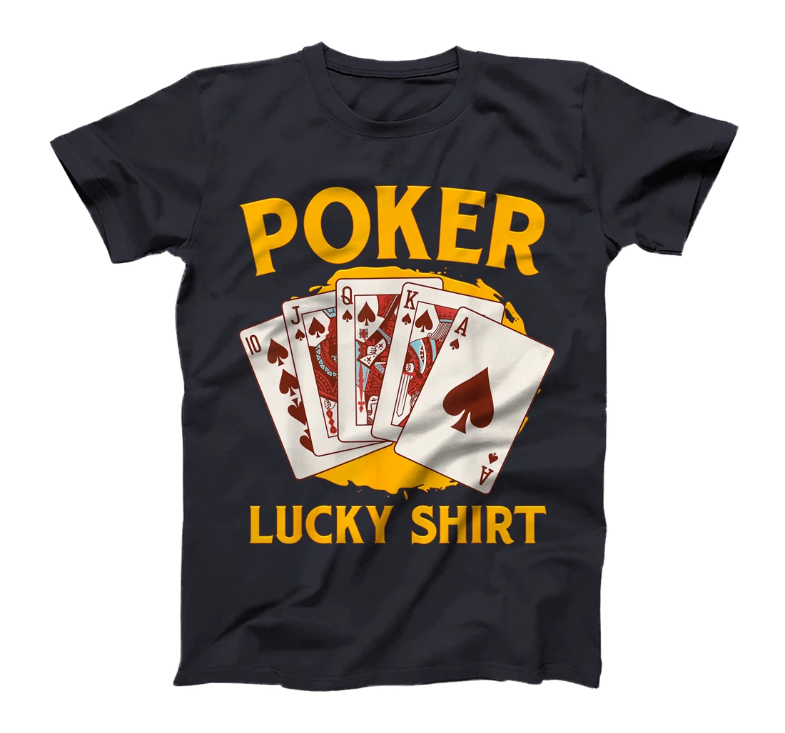 POKER LUCKY SHIRT Poker Lovers Poker Nights Texas Holdem T-Shirt