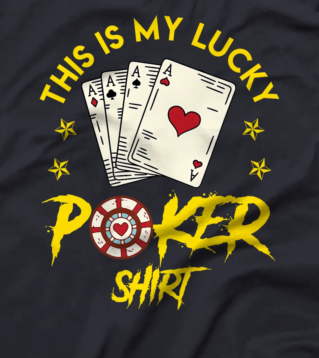 POKER LUCKY SHIRT Poker Lovers Poker Nights Texas Holdem Premium T-Shirt