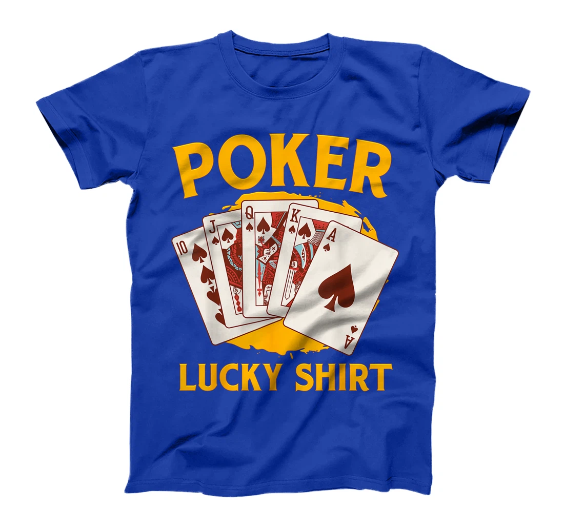 POKER LUCKY SHIRT Poker Lovers Poker Nights Texas Holdem T-Shirt