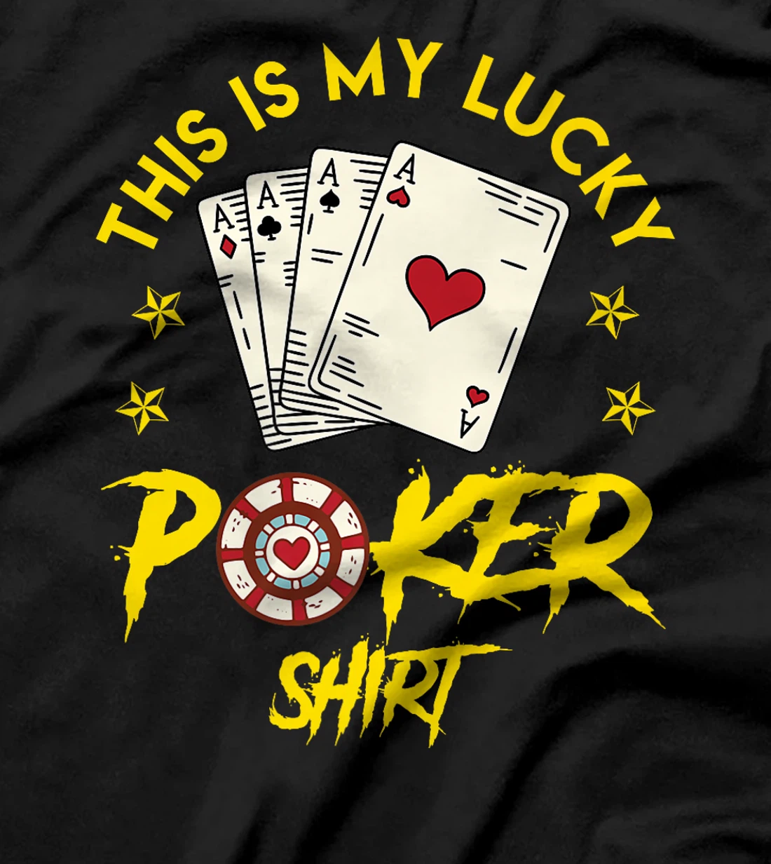 POKER LUCKY SHIRT Poker Lovers Poker Nights Texas Holdem Premium T-Shirt