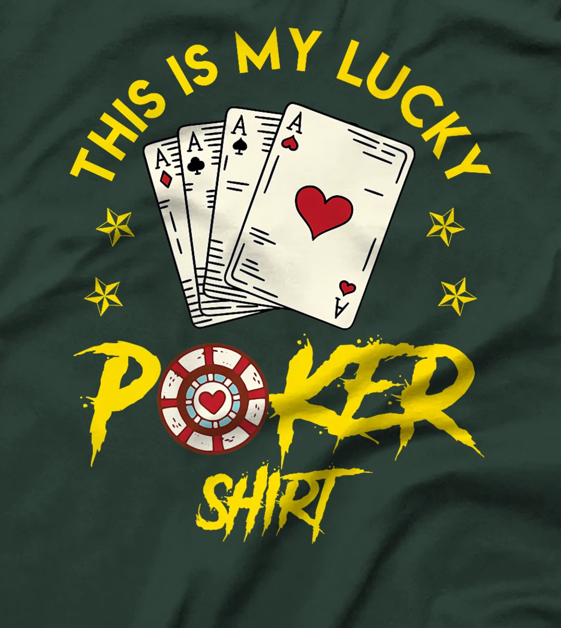 POKER LUCKY SHIRT Poker Lovers Poker Nights Texas Holdem Premium T-Shirt