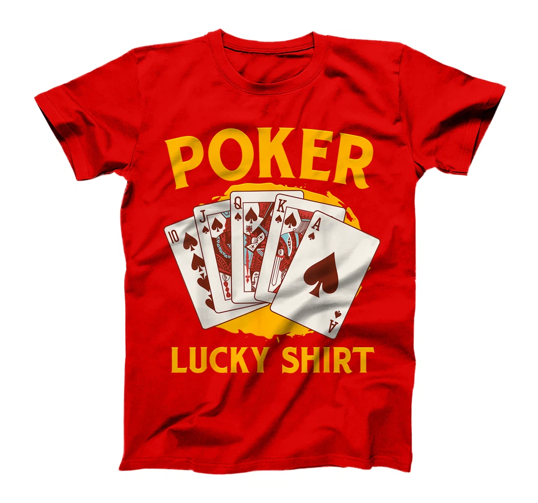 POKER LUCKY SHIRT Poker Lovers Poker Nights Texas Holdem T-Shirt