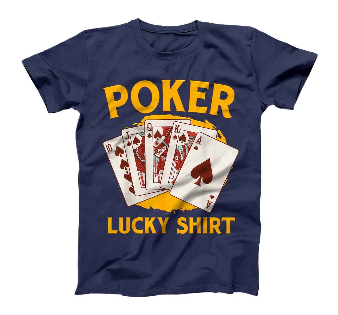 POKER LUCKY SHIRT Poker Lovers Poker Nights Texas Holdem T-Shirt