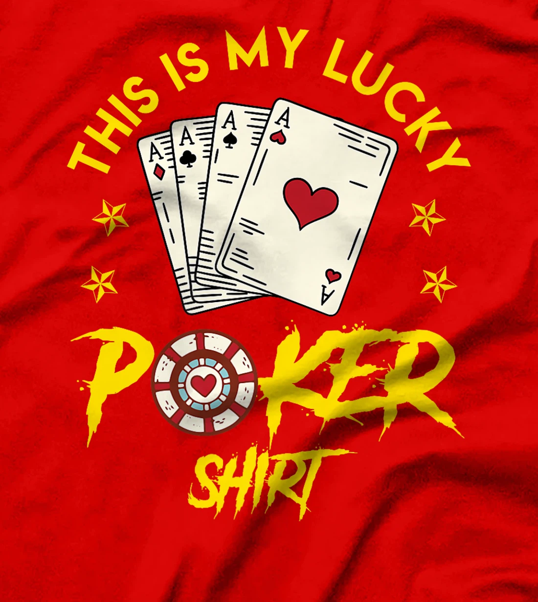 POKER LUCKY SHIRT Poker Lovers Poker Nights Texas Holdem Premium T-Shirt