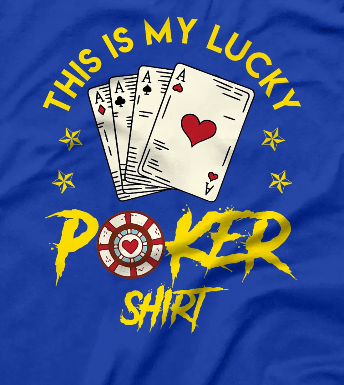 POKER LUCKY SHIRT Poker Lovers Poker Nights Texas Holdem Premium T-Shirt
