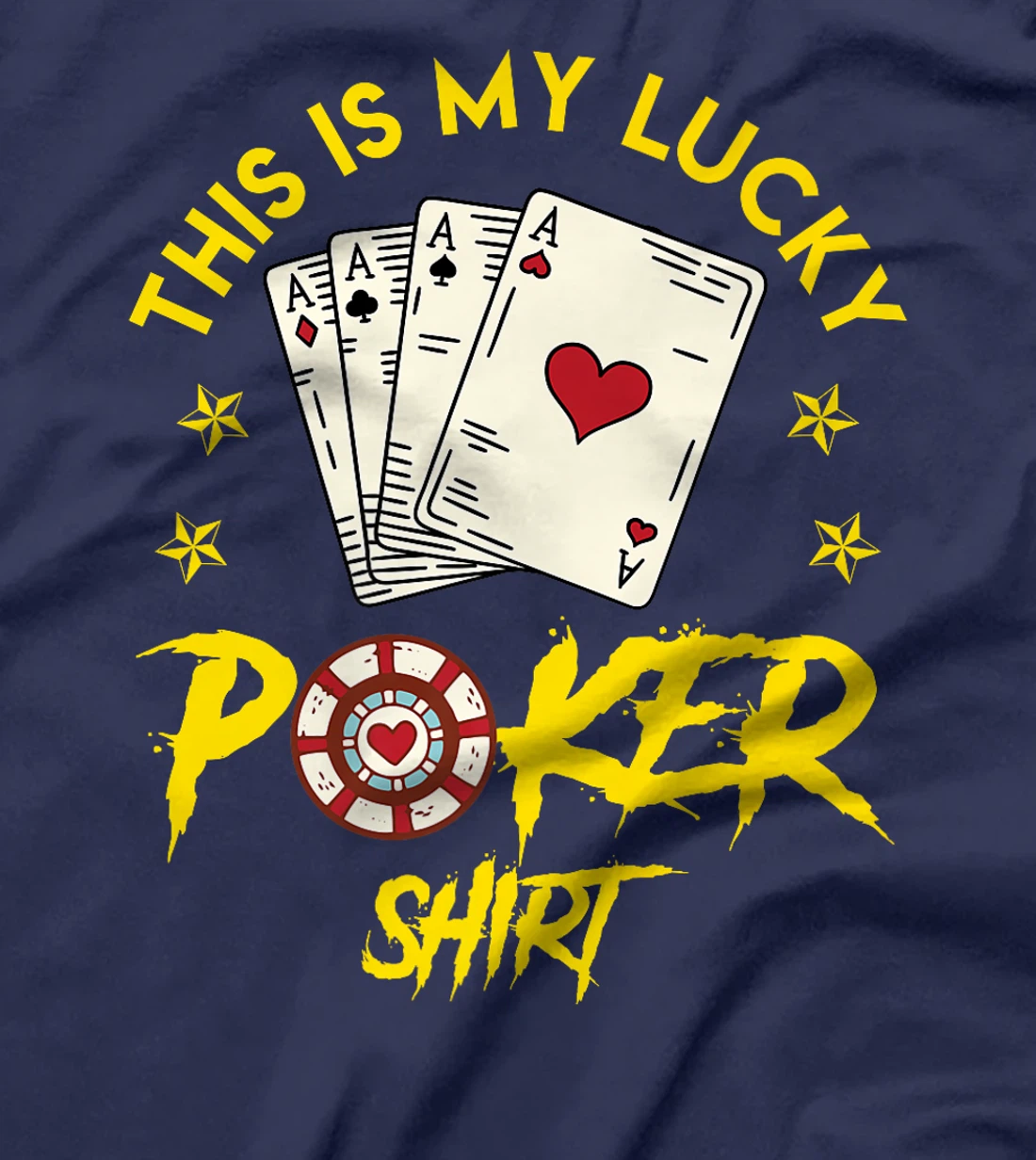 POKER LUCKY SHIRT Poker Lovers Poker Nights Texas Holdem Premium T-Shirt