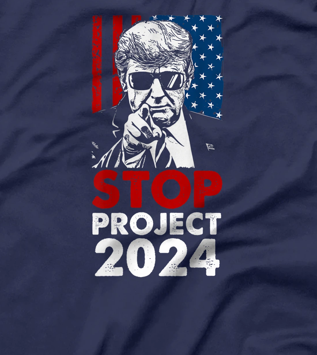 Stop Project 2025 Trump's Project Anti Trump (On Back) T-Shirt