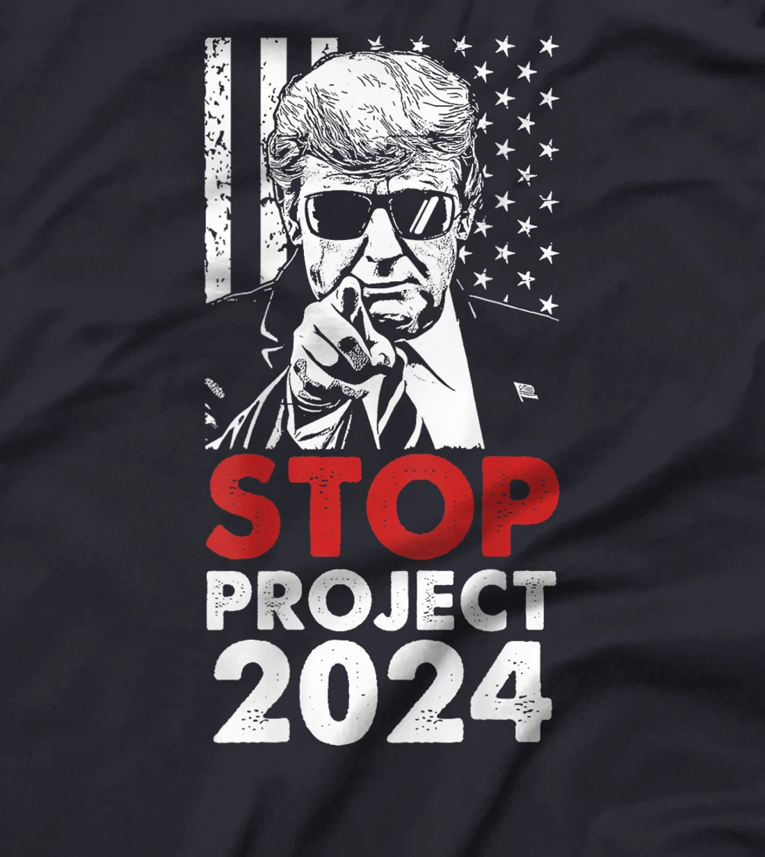 Stop Project 2025 Trump's Project Anti Trump (On Back) T-Shirt