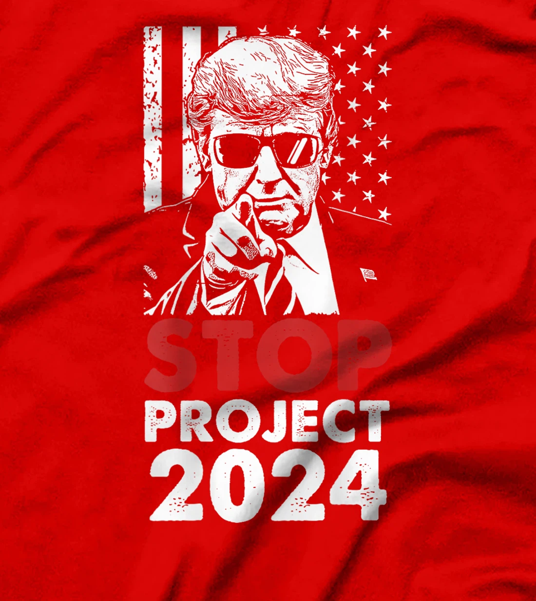 Stop Project 2025 Trump's Project Anti Trump (On Back) T-Shirt