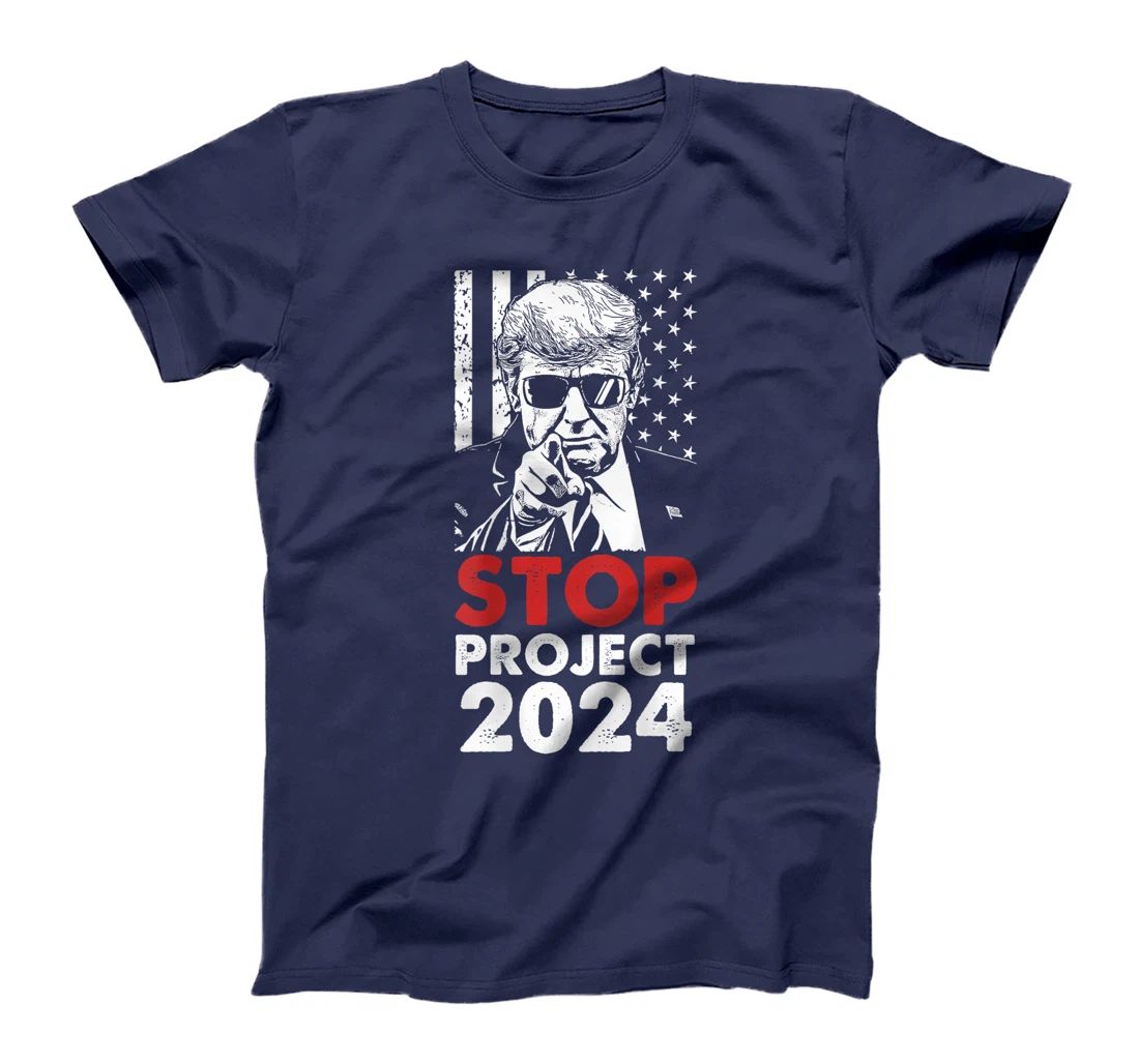 Stop Project 2025 Trump's Project Anti Trump (On Back) T-Shirt