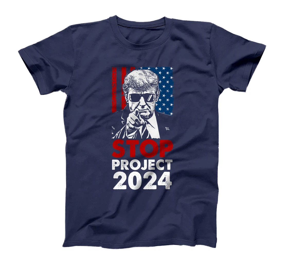 Stop Project 2025 Trump's Project Anti Trump (On Back) Premium T-Shirt