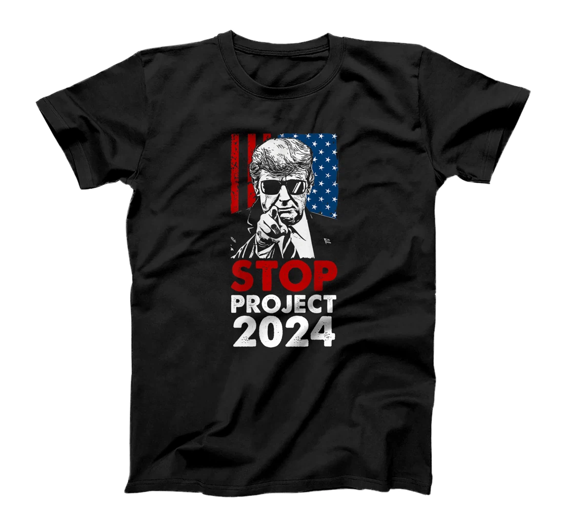 Stop Project 2025 Trump's Project Anti Trump (On Back) T-Shirt