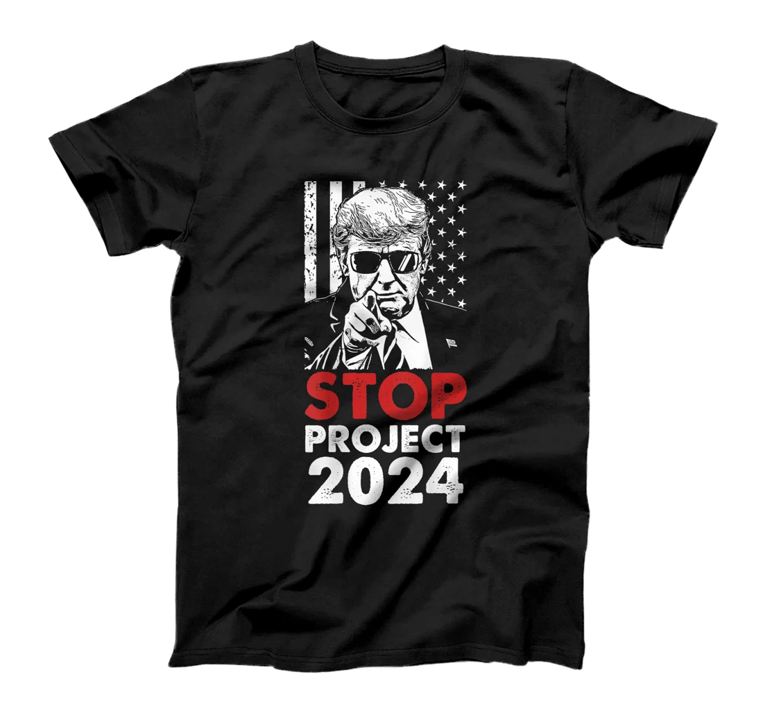 Stop Project 2025 Trump's Project Anti Trump (On Back) T-Shirt