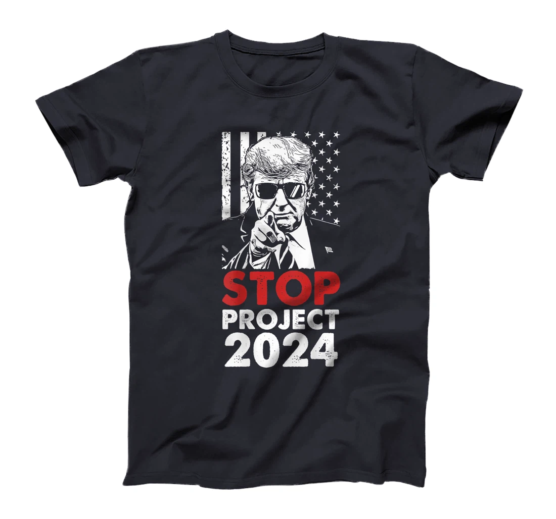 Stop Project 2025 Trump's Project Anti Trump (On Back) T-Shirt