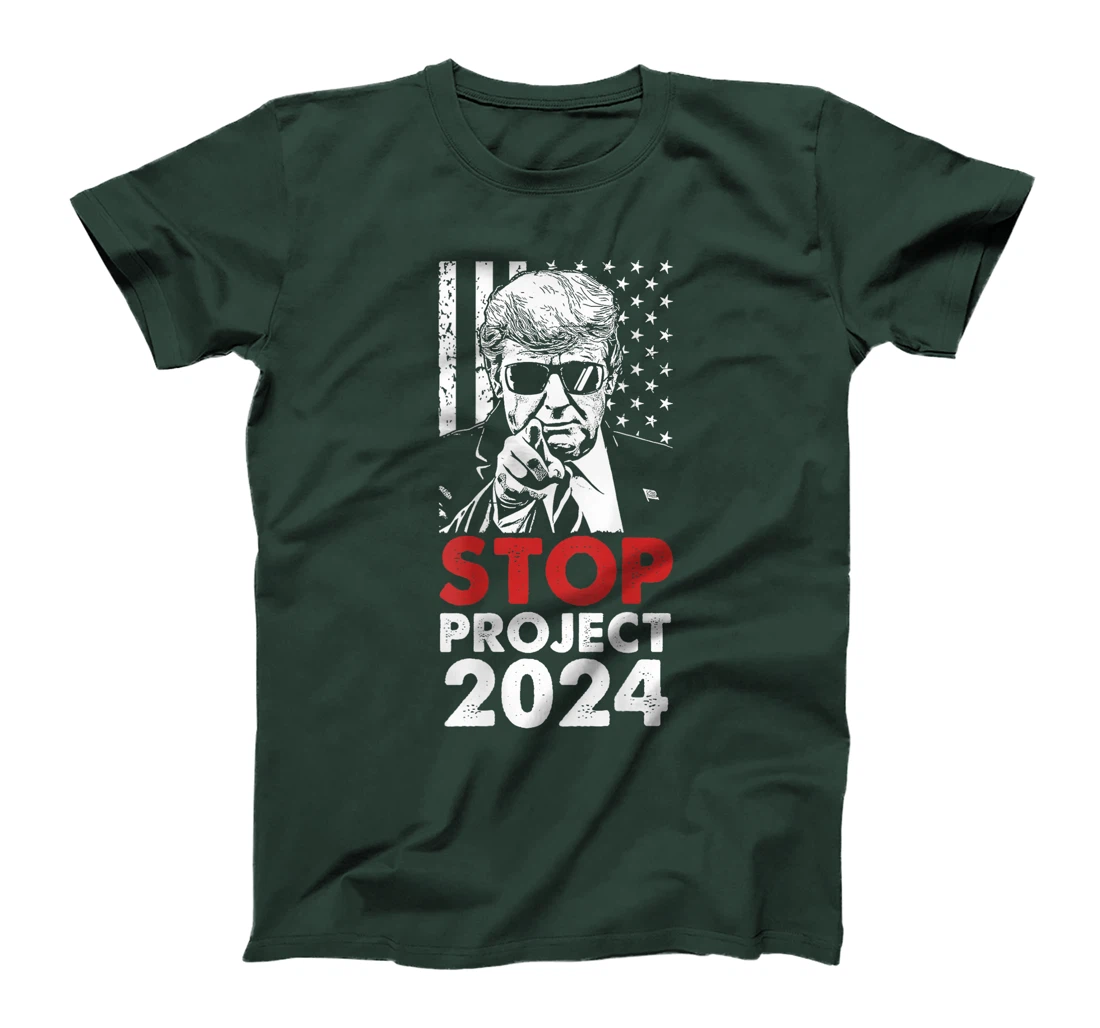Stop Project 2025 Trump's Project Anti Trump (On Back) T-Shirt