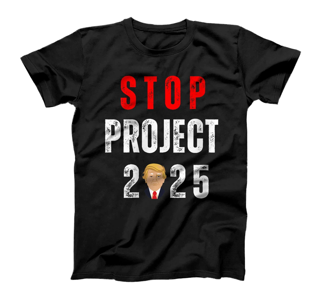 Womens Stop Project 2025 Trump's Project Anti Trump T-Shirt