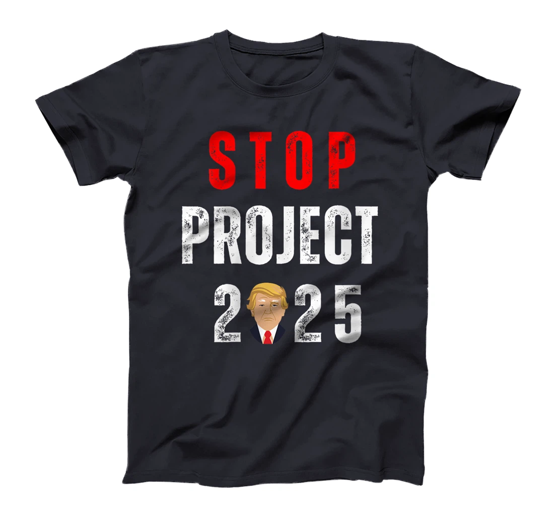 Womens Stop Project 2025 Trump's Project Anti Trump T-Shirt