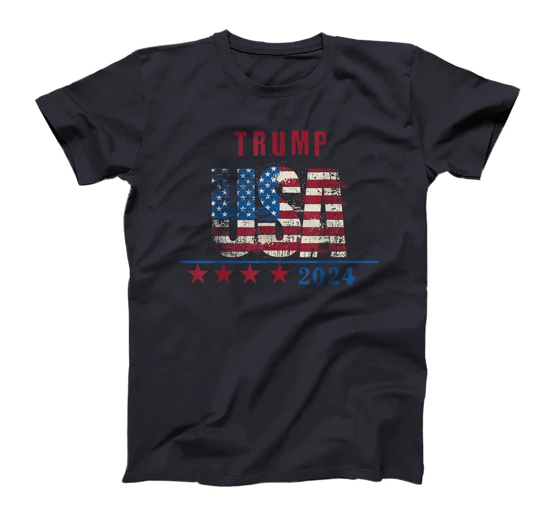Trump 2024 USA, Patriotic American Flag, USA Pride T-Shirt