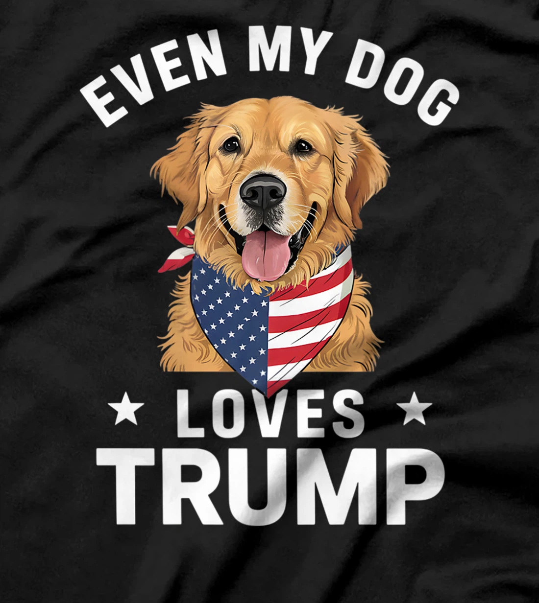 Retriever Even My Dog Loves Trump USA Flag Bandana Premium T-Shirt