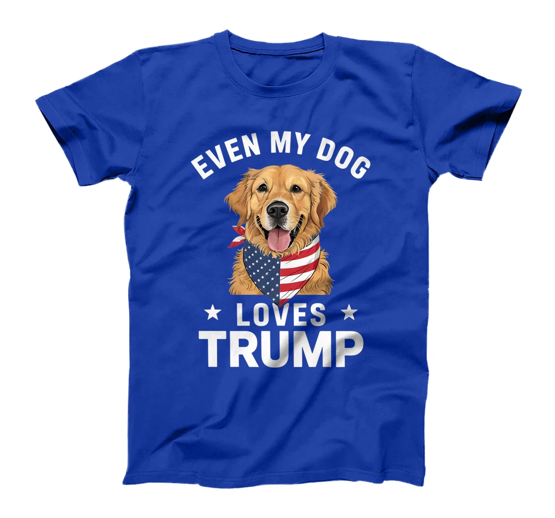Retriever Even My Dog Loves Trump USA Flag Bandana Premium T-Shirt