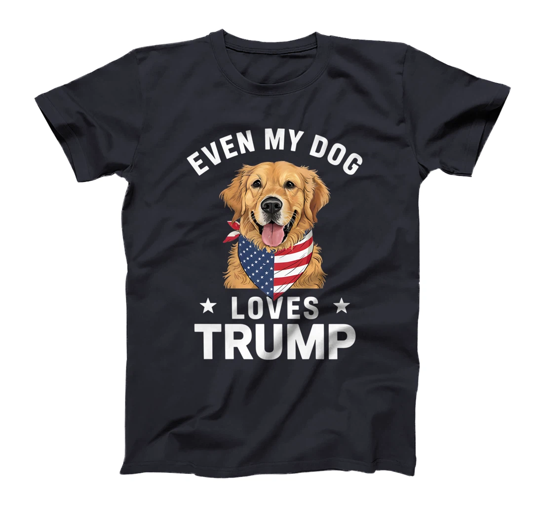 Retriever Even My Dog Loves Trump USA Flag Bandana Premium T-Shirt