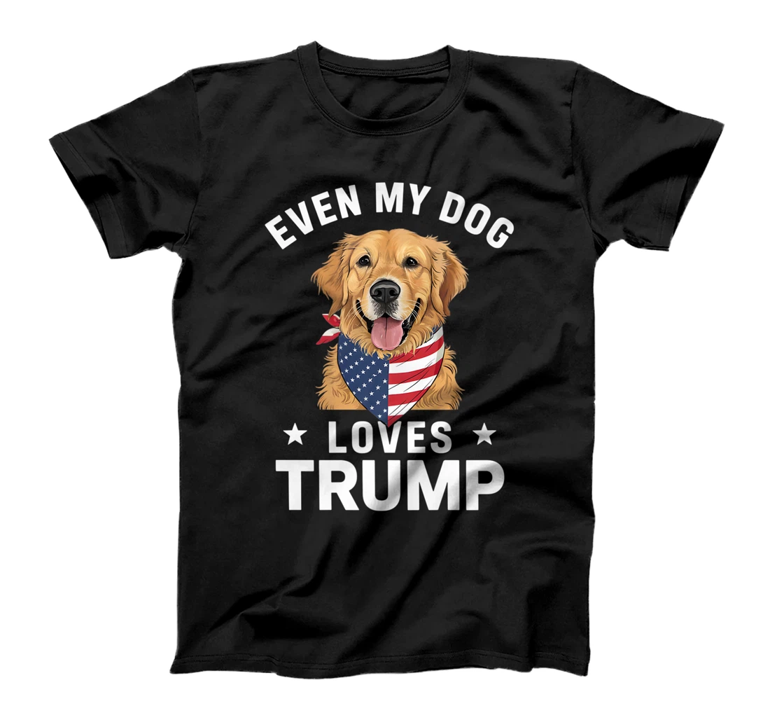 Retriever Even My Dog Loves Trump USA Flag Bandana Premium T-Shirt