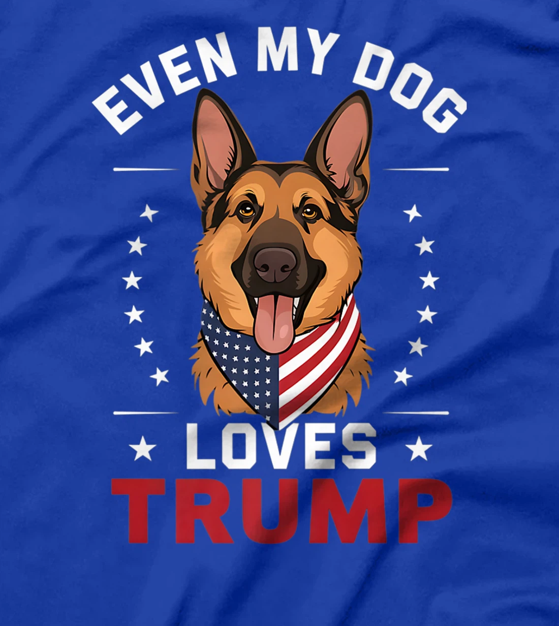 German Shepherd Even My Dog Loves Trump USA Flag Bandana Premium T-Shirt