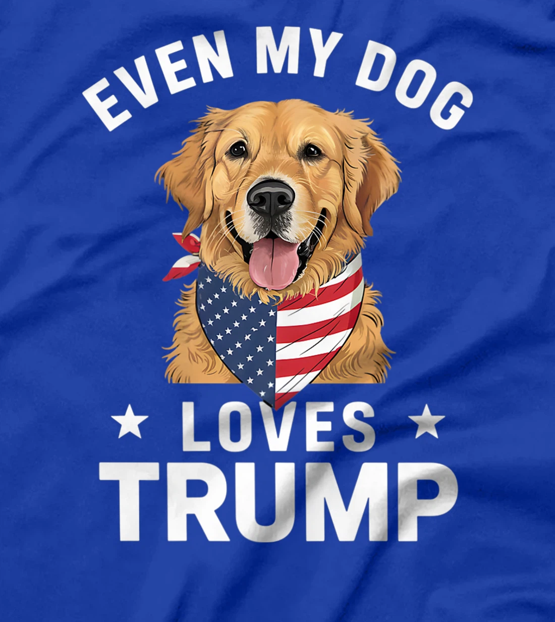 Retriever Even My Dog Loves Trump USA Flag Bandana Premium T-Shirt