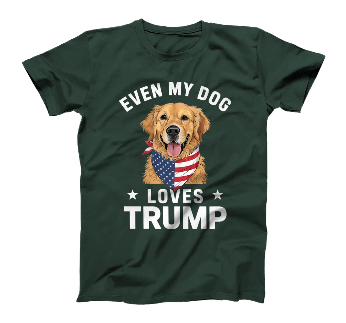 Retriever Even My Dog Loves Trump USA Flag Bandana Premium T-Shirt