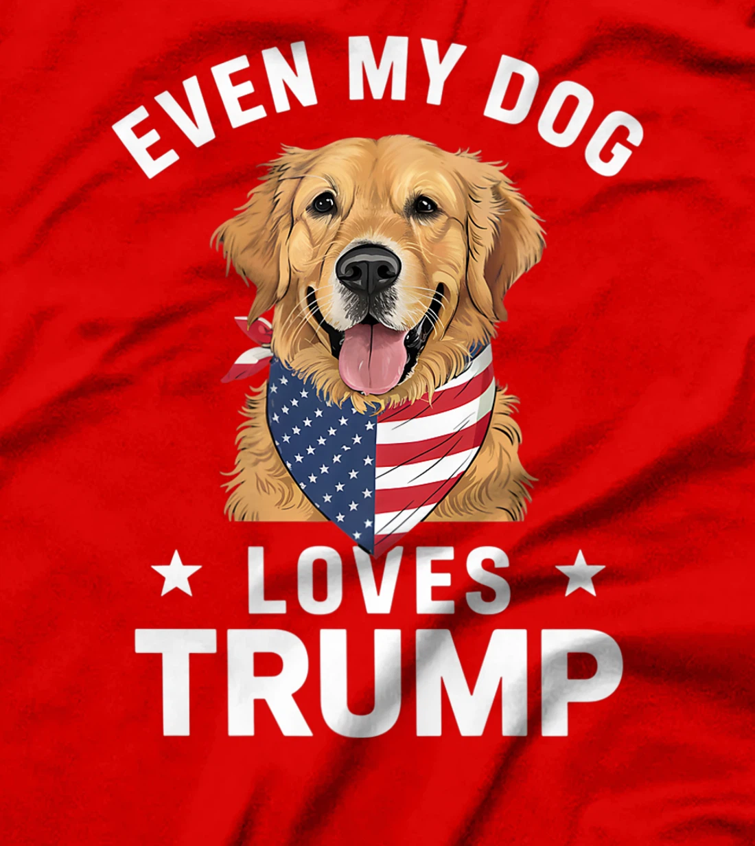 Retriever Even My Dog Loves Trump USA Flag Bandana Premium T-Shirt
