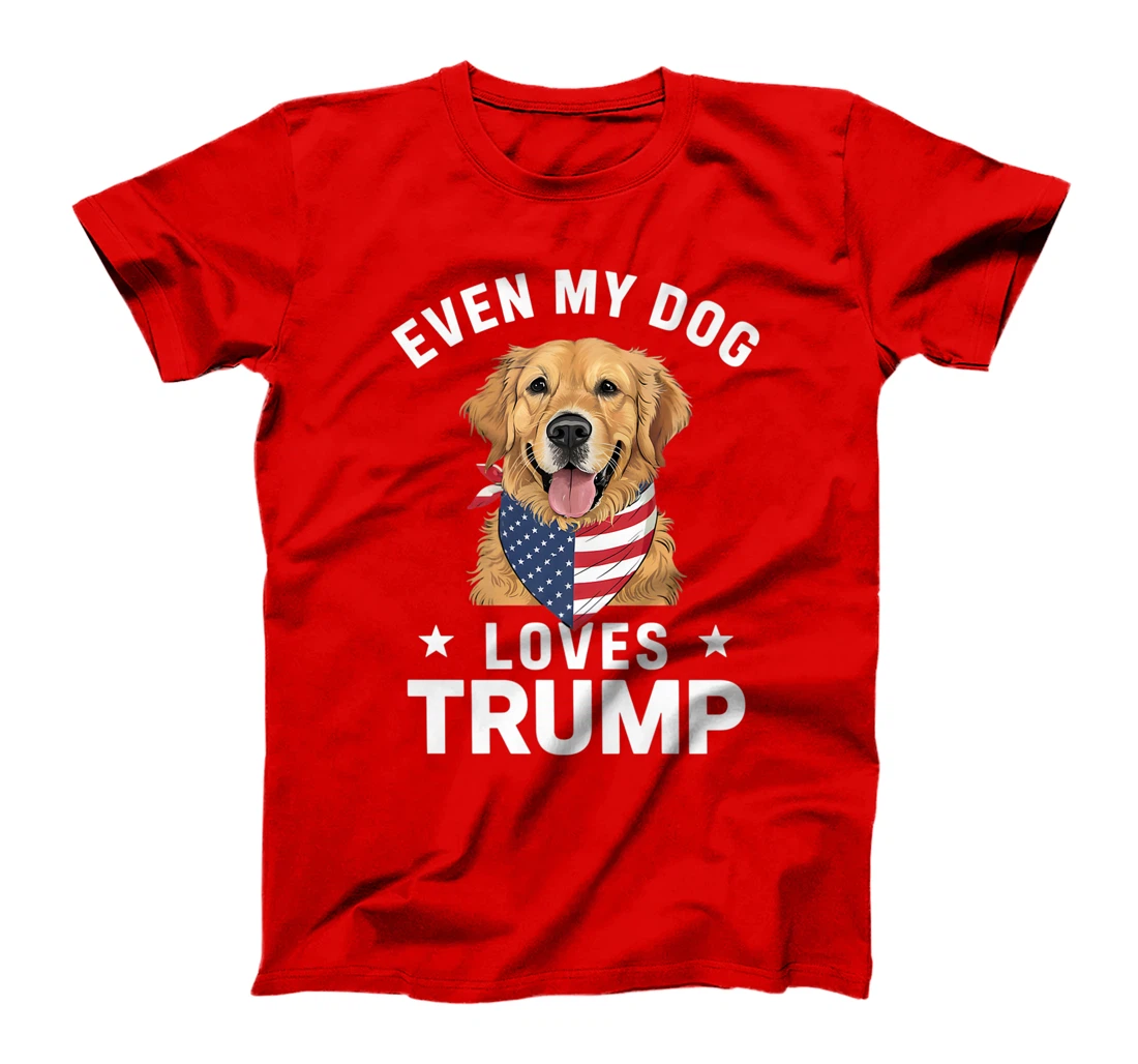 Retriever Even My Dog Loves Trump USA Flag Bandana Premium T-Shirt