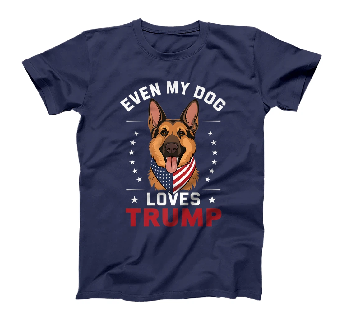 German Shepherd Even My Dog Loves Trump USA Flag Bandana Premium T-Shirt