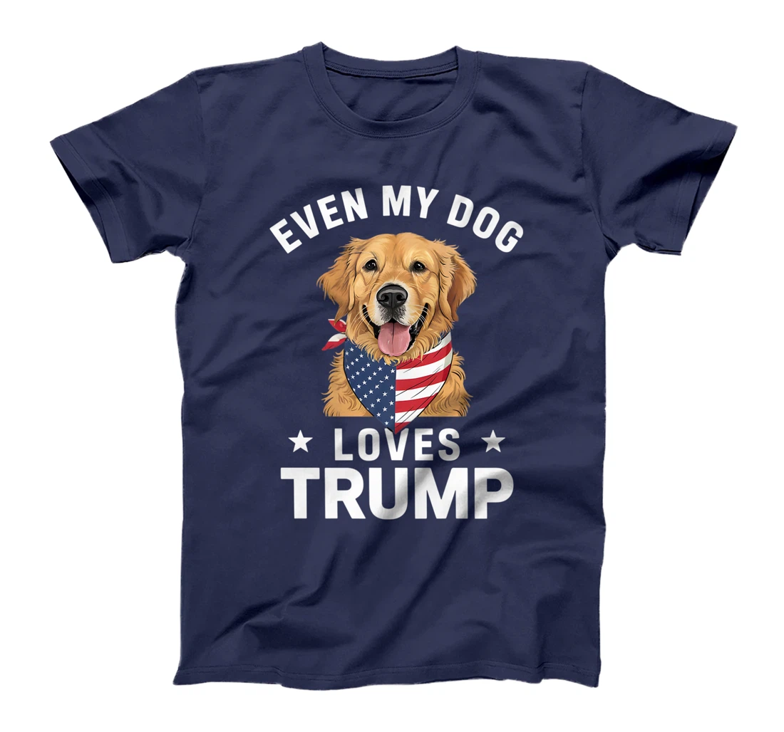 Retriever Even My Dog Loves Trump USA Flag Bandana Premium T-Shirt