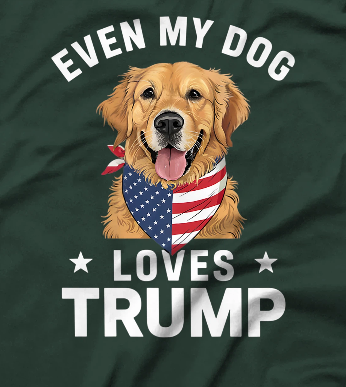 Retriever Even My Dog Loves Trump USA Flag Bandana Premium T-Shirt