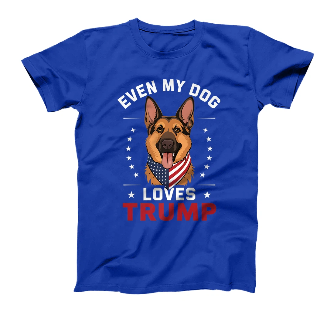 German Shepherd Even My Dog Loves Trump USA Flag Bandana Premium T-Shirt