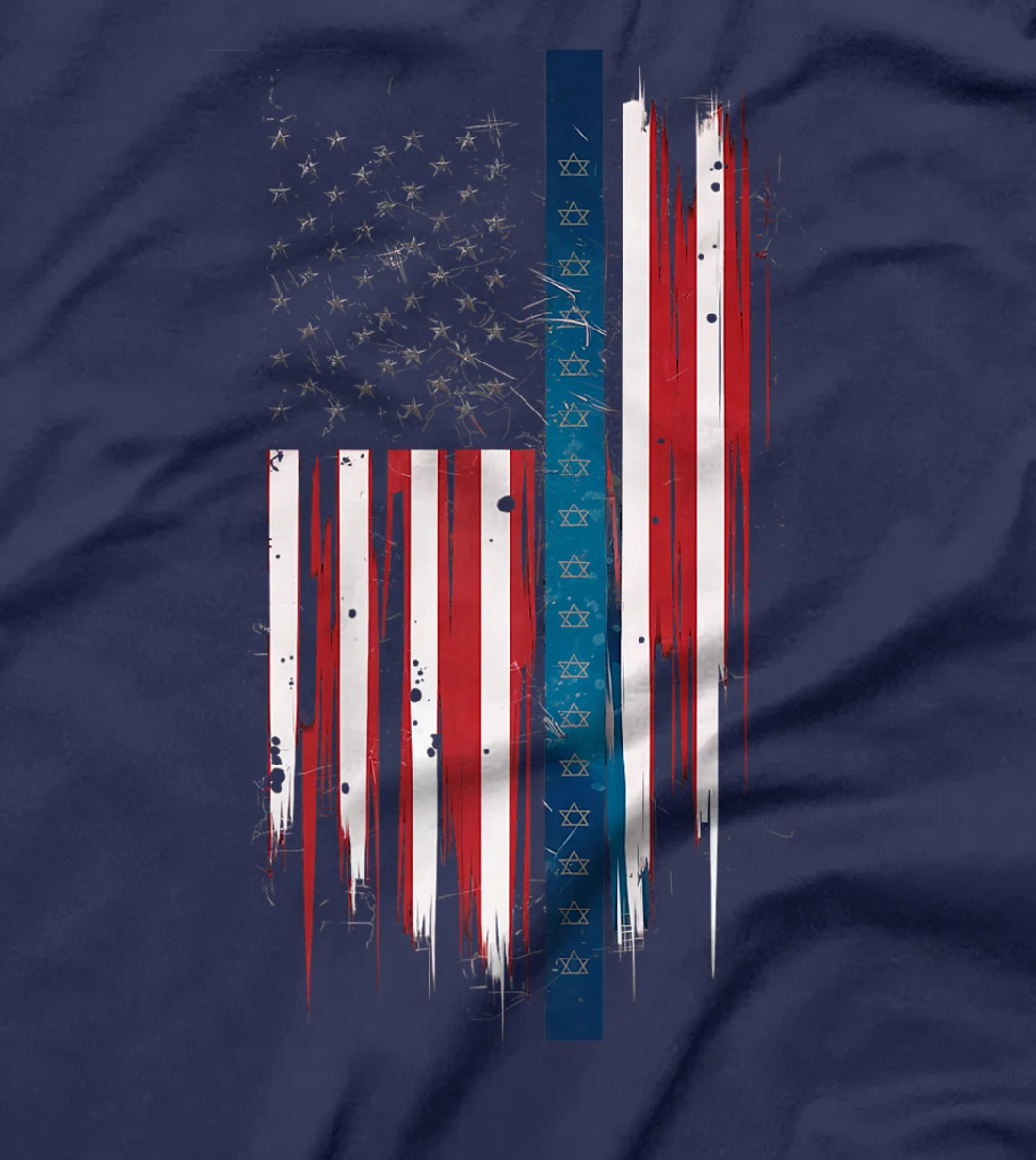 Israel Independence Star of David US American Flag Patriotic Premium T-Shirt