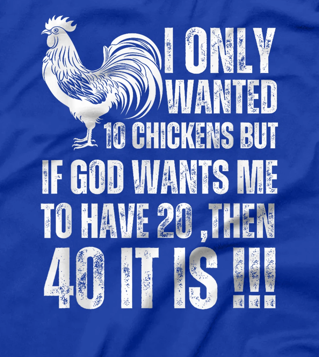 i only wanted 10 chickens but if god wants me to have 20 T-Shirt