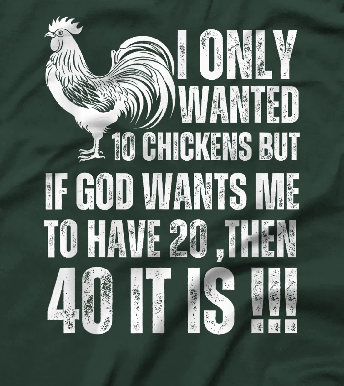 i only wanted 10 chickens but if god wants me to have 20 T-Shirt