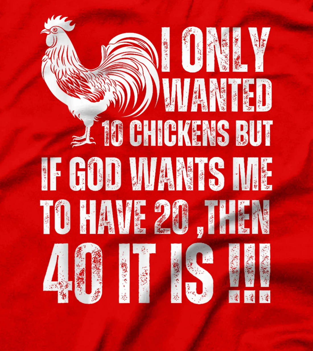i only wanted 10 chickens but if god wants me to have 20 T-Shirt