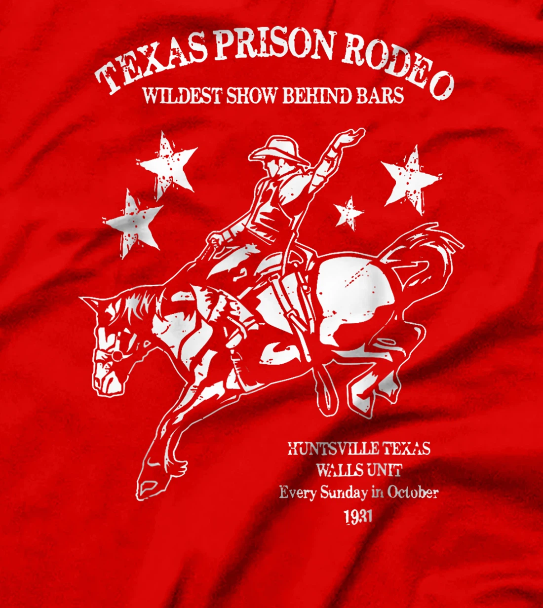 Womens Texas Prison Rodeo Cowboy Western T-Shirt