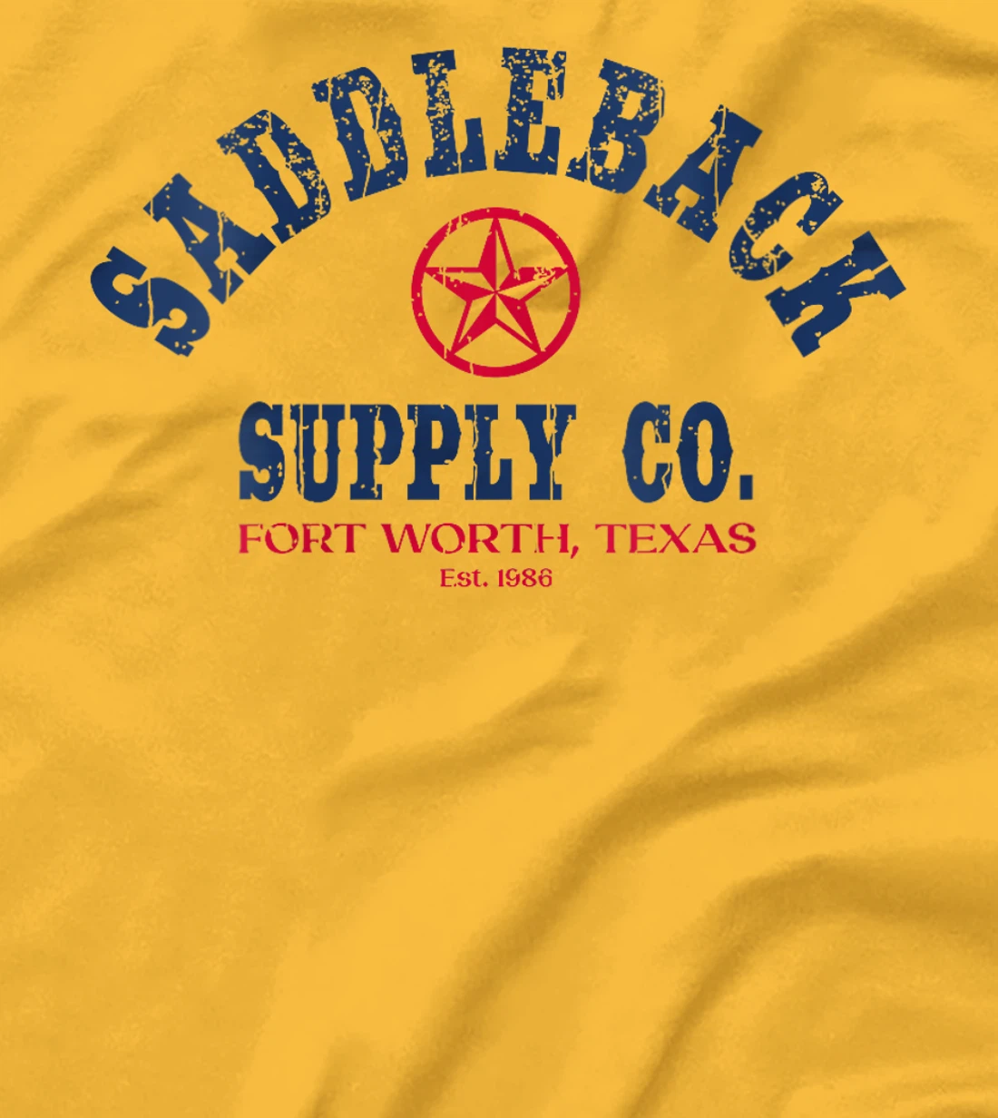 Womens Saddleback Texas Lone Star - Red White and Blue Logo T-Shirt