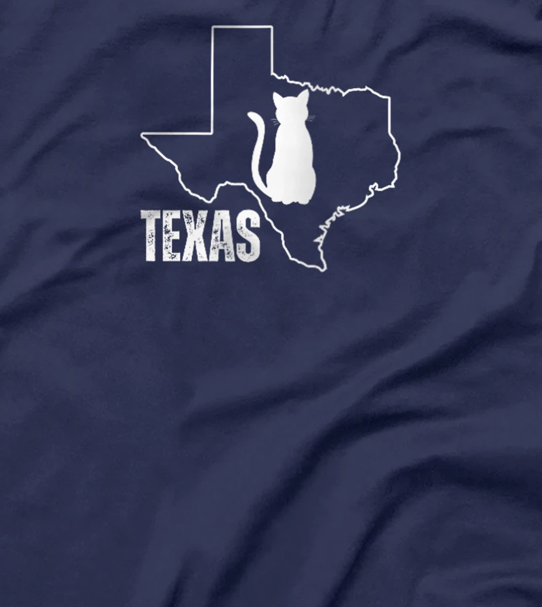 Womens Texas Cat Mom Chest Heart Grandma Sister Family T-Shirt